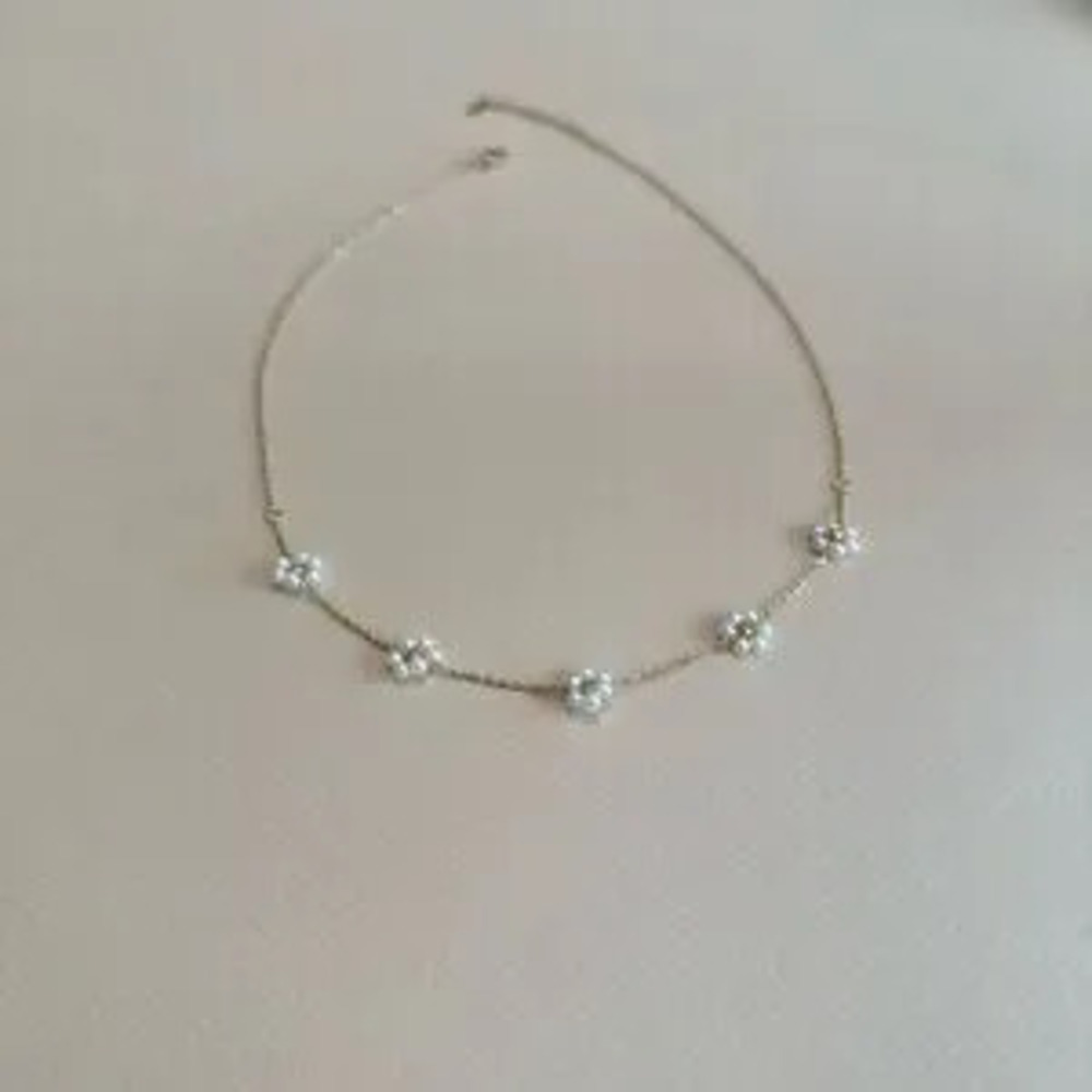 Pearl flower necklace N1026